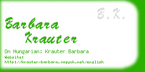 barbara krauter business card